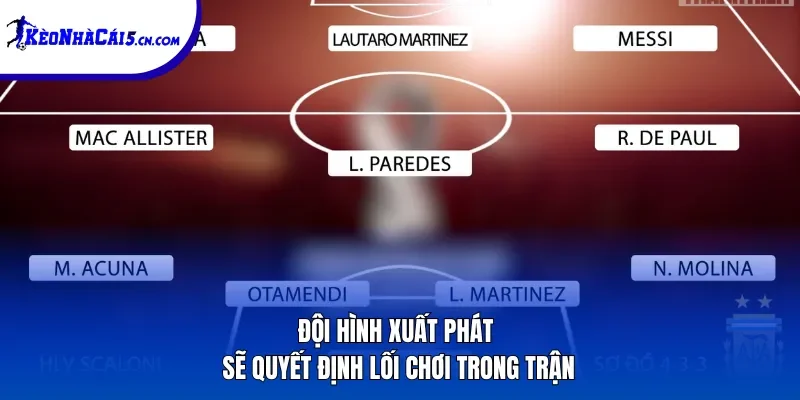 Đội hình xuất phát sẽ quyết định lối chơi trong trận